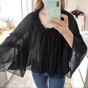 Black Sheer Blouse